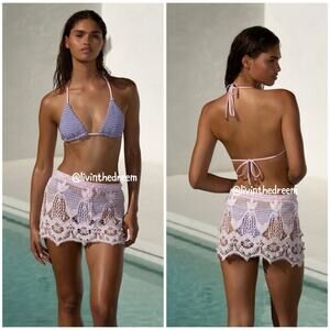 Aspen Mini Skirt Baby Pink SZ L $80